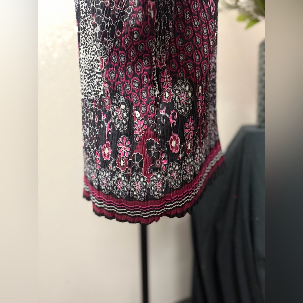 NICOLA Multicolor Patchwork Boho Chic Burgundy Bu… - image 4